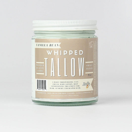 Grass Fed Beef Tallow - All Natural - Vanilla Whipped Tallow