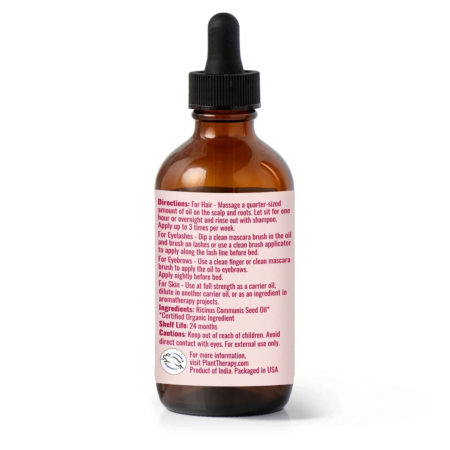 Organic Castor Oil - Cold-Pressed Hexane-Free