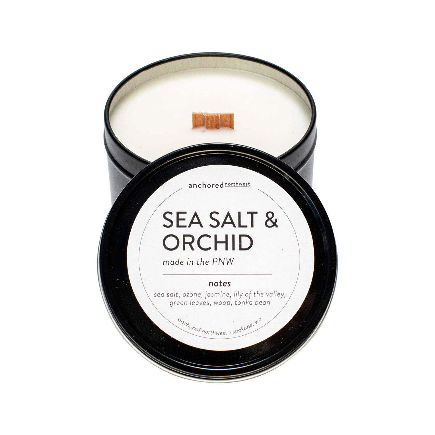 Woodwick Candle - Sea Salt & Orchid - Travel Soy Candle